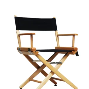 Director chair low natural wood