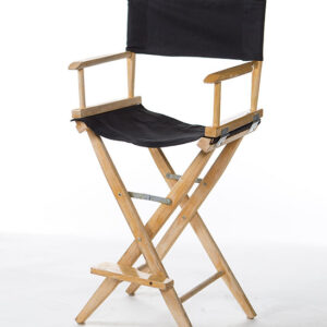 Director chair tall natural wood